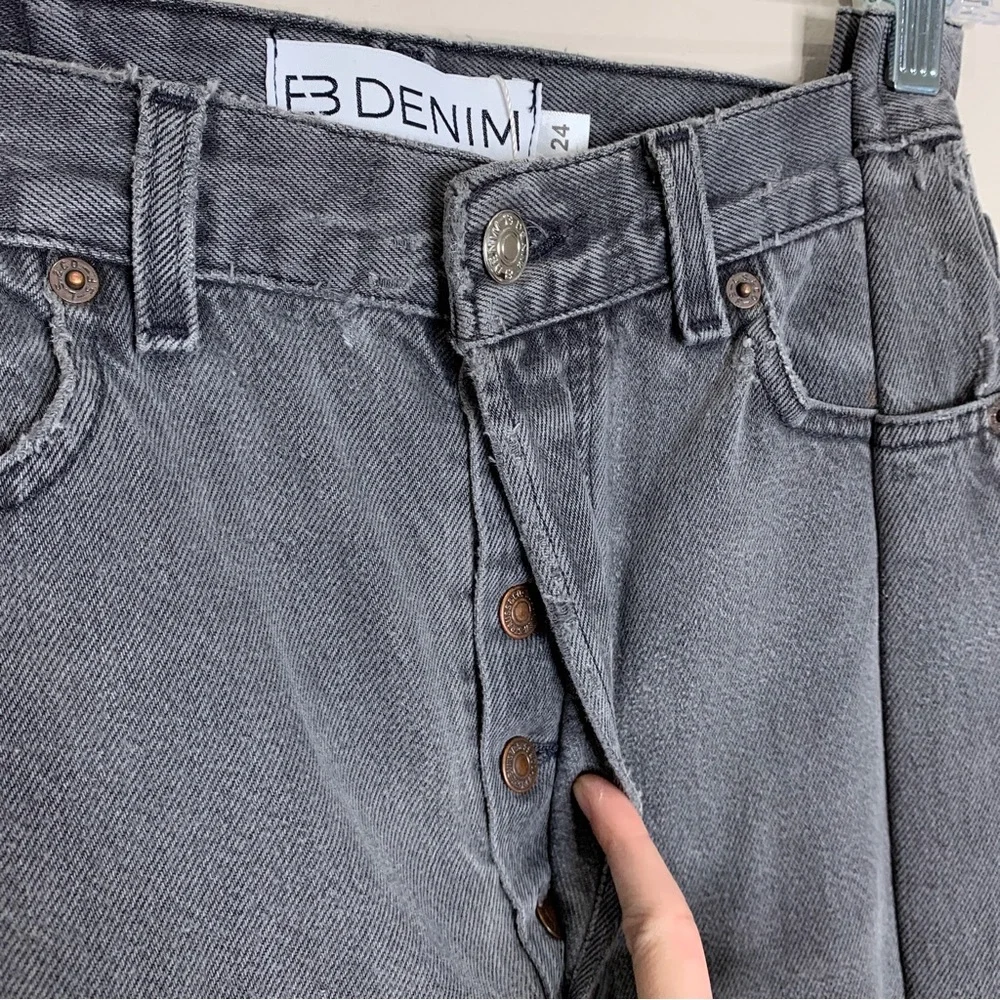 NEW EB Denim OG Reinvented Jeans (Sz 24) Reworked Levi's Washed Black / Gray